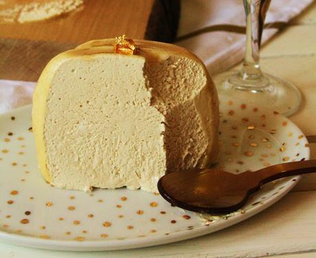 Coffee Semifreddo Cake (with mirror glaze)