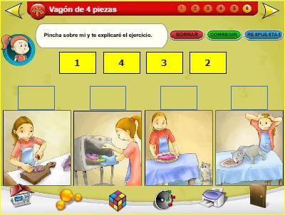 Los vagones del tren. Secuencias temporales Los vagones del tren. Secuencias temporales