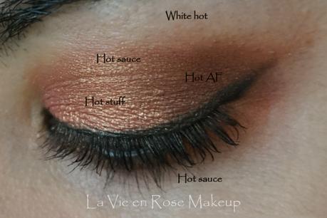 Paleta Blazin' de W7 - Swatches y propuesta de maquillaje