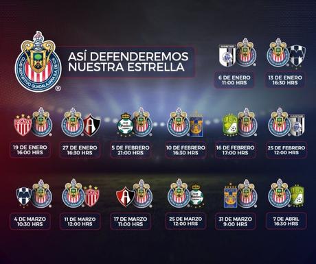 Calendario del Chivas para el Torneo Clausura 2018