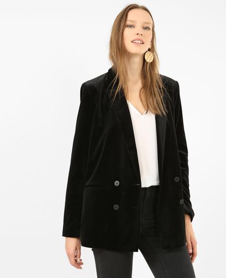 Blazer de terciopelo negro