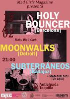 Concierto de Holy Bouncer, MoonWalks y Subterráneos en Moby Dick