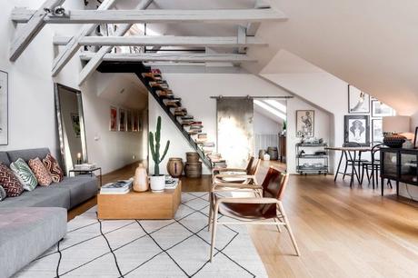 loft distribución diáfana diseño interiores decoración interiores decoración atico decoración abierta cocina industrial cocina acero inoxidable 