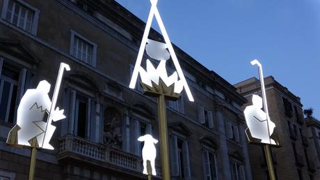 Pesebre de la Plaza de Sant Jaume de Barcelona. 2017