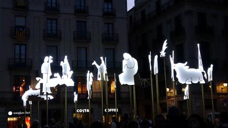 Pesebre de la Plaza de Sant Jaume de Barcelona. 2017