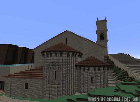 Réplica Minecraft de la Colegiata de San Millán de Lara, Burgos, España.