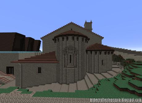 Réplica Minecraft de la Colegiata de San Millán de Lara, Burgos, España.