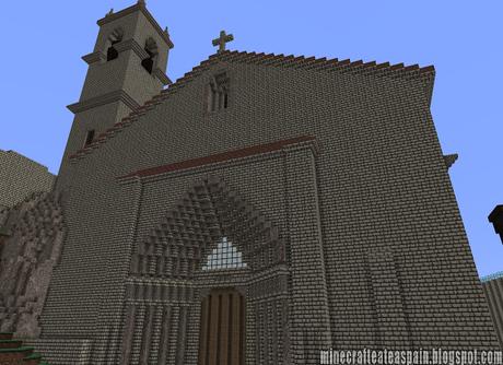 Réplica Minecraft de la Colegiata de San Millán de Lara, Burgos, España.