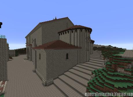 Réplica Minecraft de la Colegiata de San Millán de Lara, Burgos, España.