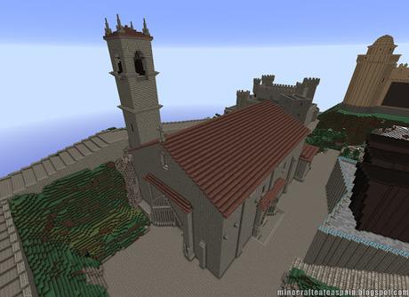 Réplica Minecraft de la Colegiata de San Millán de Lara, Burgos, España.