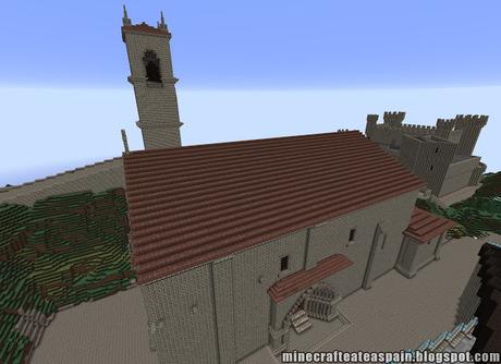 Réplica Minecraft de la Colegiata de San Millán de Lara, Burgos, España.