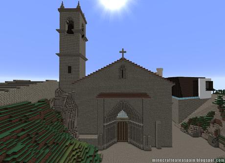 Réplica Minecraft de la Colegiata de San Millán de Lara, Burgos, España.