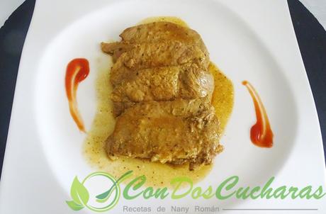 Filetes de presa ibérica a la mostaza