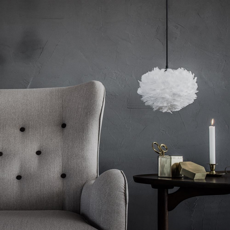 Pantalla de lámpara Eos de Vita lampara nórdica lampara escandinava lampara de plumas lámpara de diseño lampara danesa iluminación hogar diseño nórdico diseño escandinavo accesorios hogar 