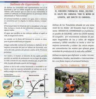 Programa de Carnaval Salinas 2017
