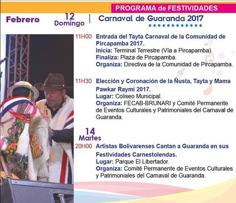 Programa completo Fiestas Carnaval de Guaranda 2017