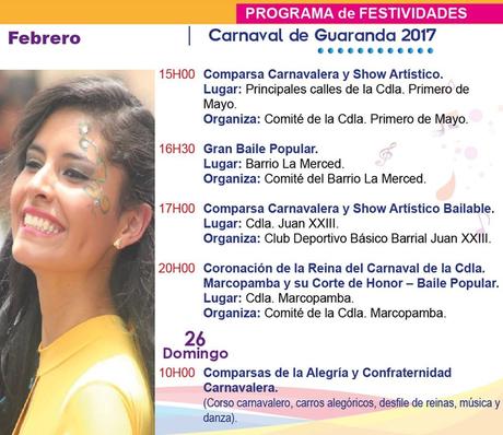 Programa completo Fiestas Carnaval de Guaranda 2017