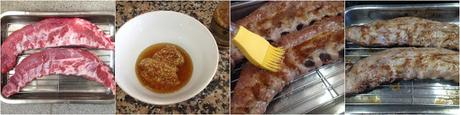 Costillas de cerdo al horno con salsa de mostaza y miel