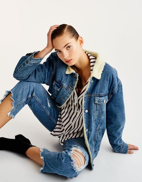 En Tendencia Cazadora Denim con Borreguito En Tendencia Cazadora Denim con Borreguito