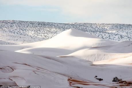 Espectaculares fotos! La nieve cubre partes del DESIERTO DE SAHARA por tercera vez en 40 años