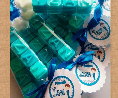 letras jabón detalles comunión