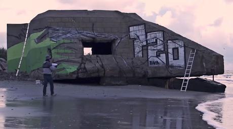 Street Art en la playa de Dragon Ball cambió la apariencia de una playa en Francia