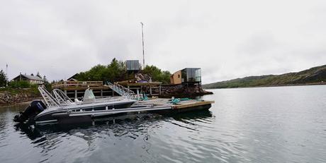 Cabañas sobre el mar, diseño en una isla Noruega.