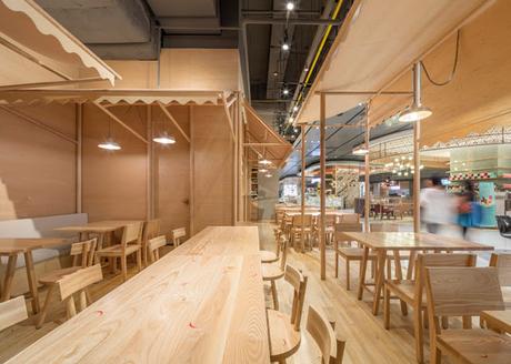 Diseño en madera, un restaurante en Bangkok