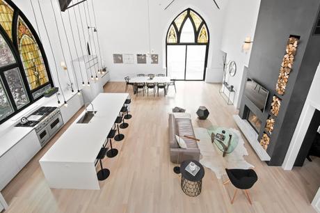 Iglesia transformada en loft en Chicago