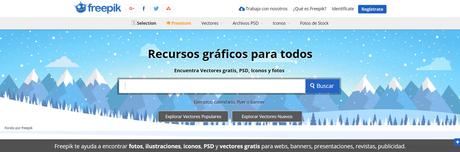 Captura de pantalla del banco de recursos gráficos Freepik. Derechos de autor y licencias de imágenes gratuitas