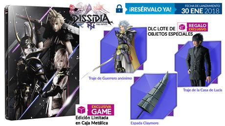 GAME añade nuevos extras a la reserva de Dissidia Final Fantasy NT