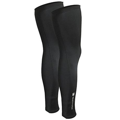 VeloChampion Thermo Tech Lite Calentadores de piernas para ciclismo - Negros Leg Warmers Black (Black, Medium)