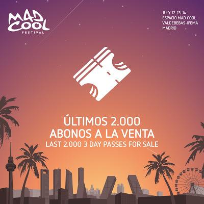 Últimos 2.000 abonos a la venta para el Mad Cool Festival 2018