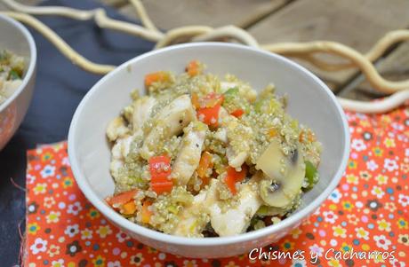 Quinoa con verduras y pollo