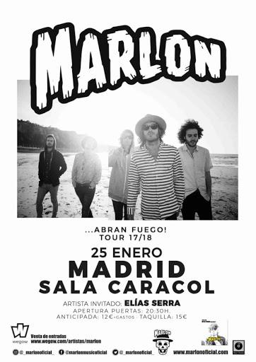 MARLON EN LA SALA CARACOL DE MADRID- JUEVES 25 DE ENERO MARLON EN LA SALA CARACOL DE MADRID- JUEVES 25 DE ENERO
