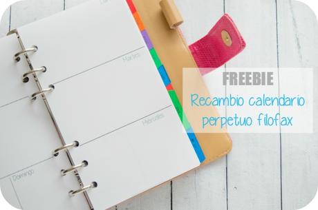 Imprimible: Recambio anual perpetuo para filofax