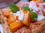 Tarta hojaldre papaya