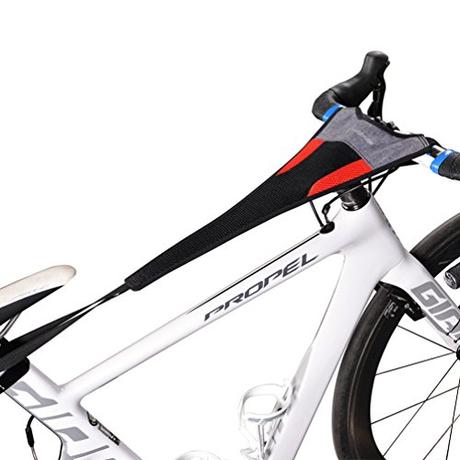 RockBros Bicicleta Estática sudor Red Frame Guardia absorbe el sudor, color negro y rojo, Type A