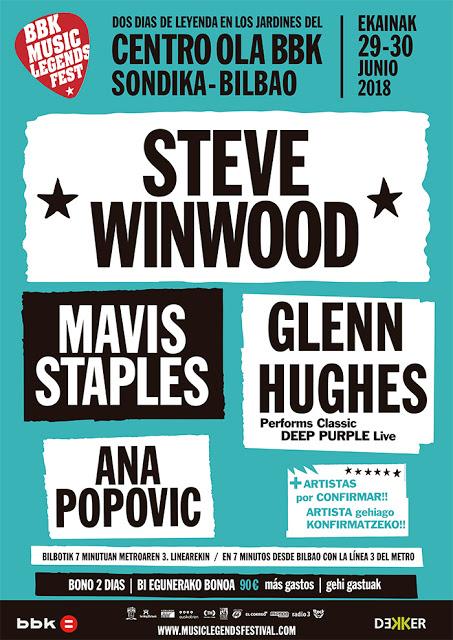 El BBK Music Legends Fest 2018 suma a Glenn Hughes y Ana Popovic El BBK Music Legends Fest 2018 suma a Glenn Hughes y Ana Popovic