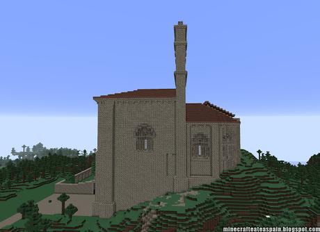 Réplica Minecraft de la Ermita de San Pantaleón de Losa, Burgos, España.