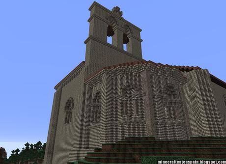 Réplica Minecraft de la Ermita de San Pantaleón de Losa, Burgos, España.