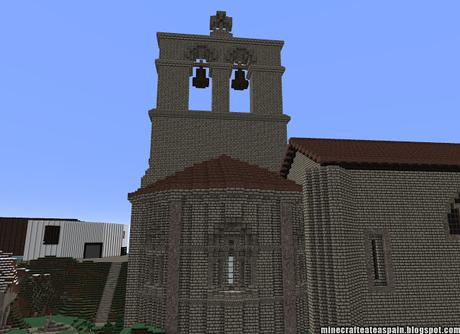 Réplica Minecraft de la Ermita de San Pantaleón de Losa, Burgos, España.