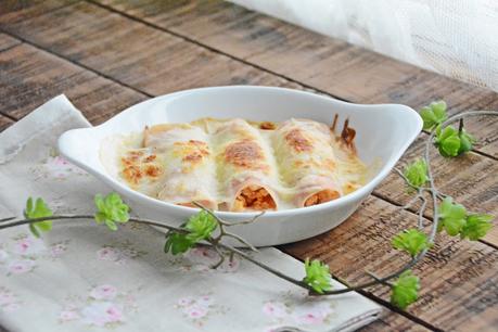 Canelones de pavo rellenos de atún y huevo lights