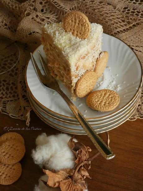 Tarta de Galletas Natillas y Coco