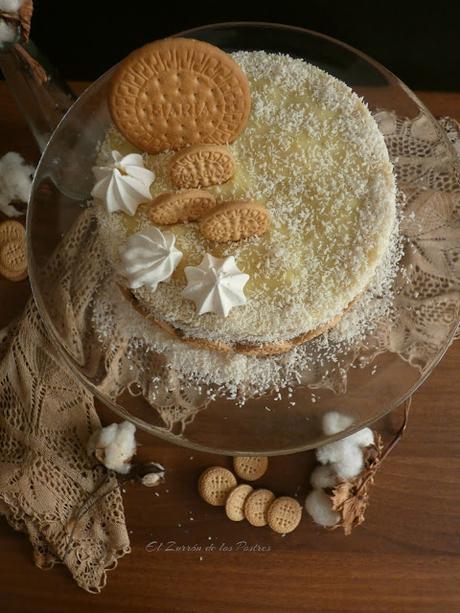 Tarta de Galletas Natillas y Coco