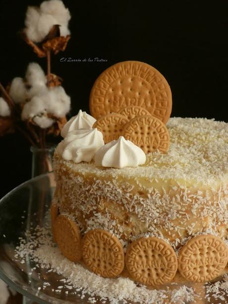 Tarta de Galletas Natillas y Coco