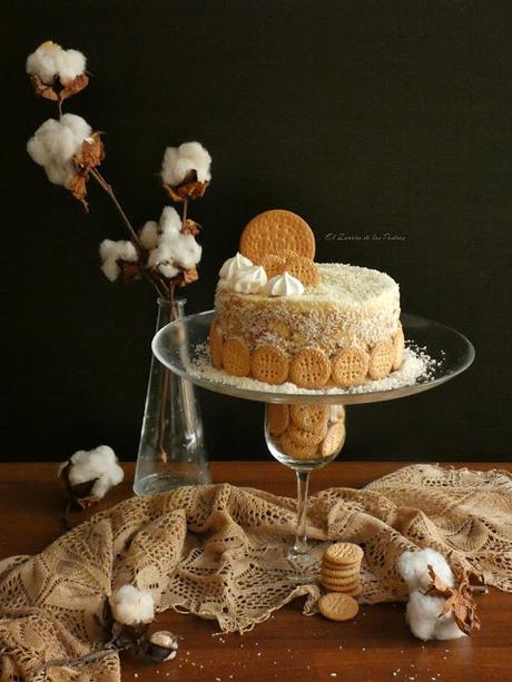 Tarta de Galletas Natillas y Coco