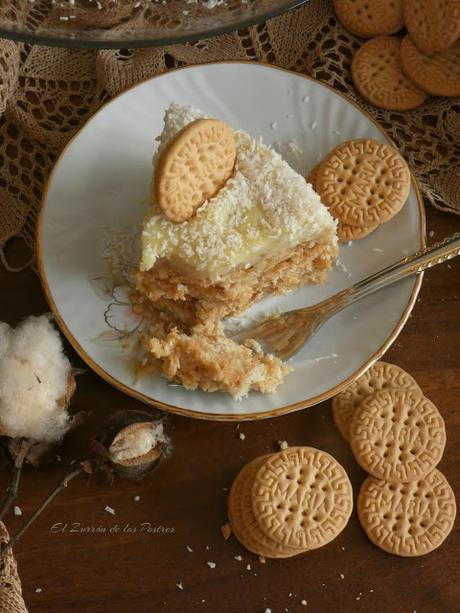 Tarta de Galletas Natillas y Coco