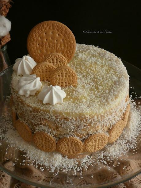 Tarta de Galletas Natillas y Coco