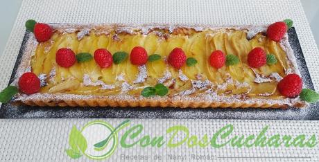 Tarta de peras y queso mascarpone